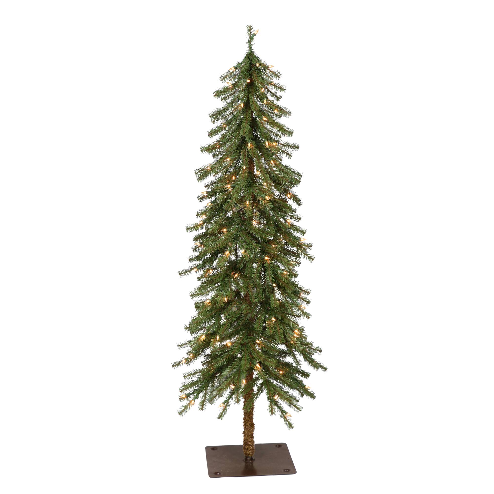 6 Pack: 4ft. Pre-Lit Alpine Artificial Christmas Tree, Clear Lights